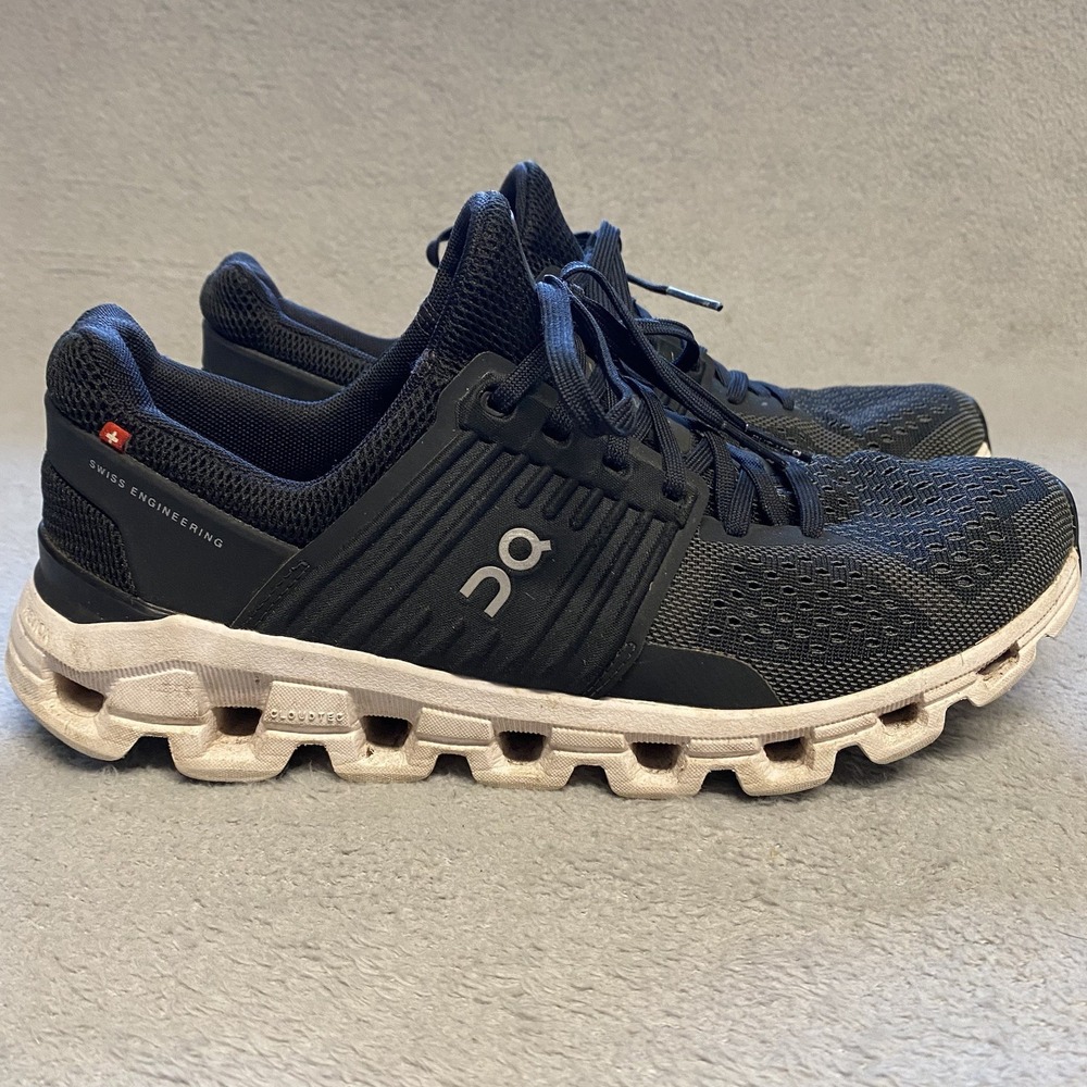 On Running‎ Cloudswift Womens 8.5 Black Gray Shoes Comfort Athletic